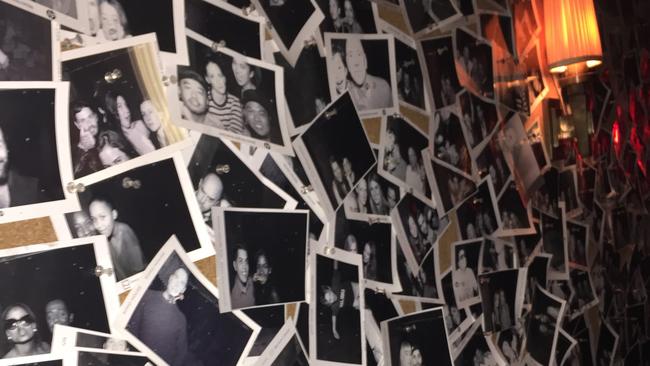 Black and white polaroids dot the walls of Soho House: the restaurant and bar are a selfie and snap-free zone so they have a installed a photo booth for those who just can’t get enough of snappy land!