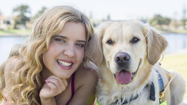 Rachael Leahcar with guide dog Ella. Pictures: Supplied.