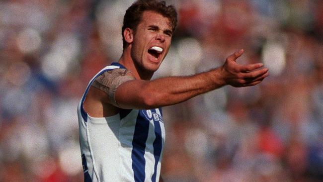 Wayne Carey in North Melbourne colours.