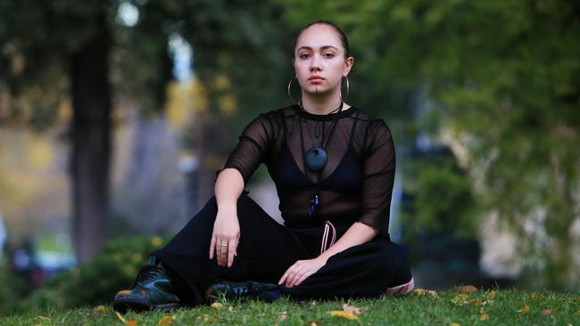 Dance student Isabella Mason whose work Where We Stand has created controversy. Picture: Aaron Francis