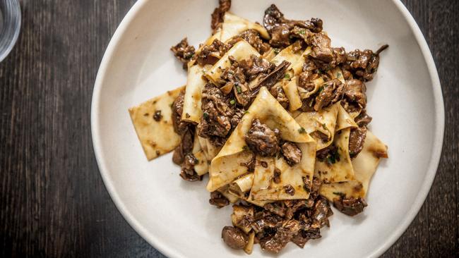 Guy Grossi’s duck parpadelle pasta.