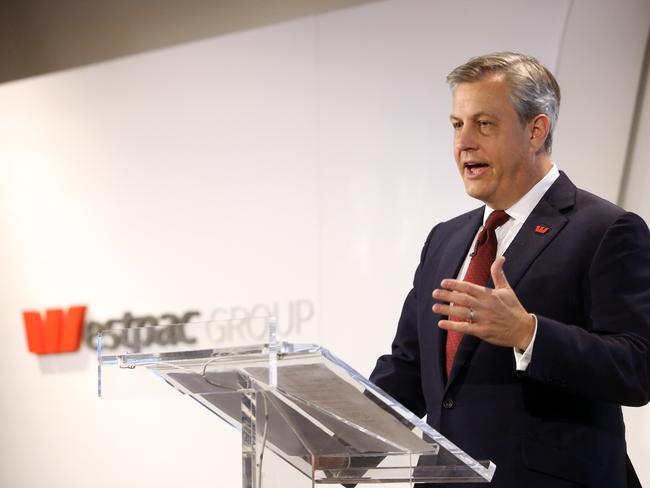02/05/2016: Westpac CEO Brian Hartzer delivers the bank's first half results at their Sydney offices in Barangaroo. Pic by James Croucher