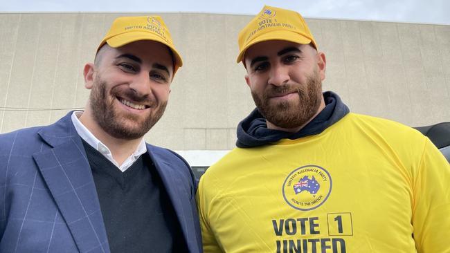 United Australia Party Julian Fayad and his brother Jeremy Fayad, 25.