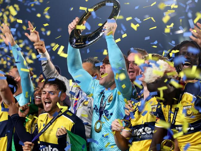 The Central Coast Mariners clinched the treble on Saturday. Picture: Getty Images