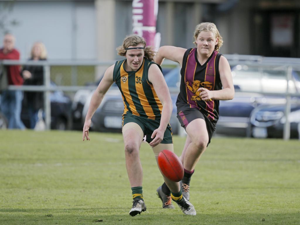 Hutchins 2nd XVIII versus St Patricks in the Sports Association of Independent Schools Australian Rules grand final. Picture. PATRICK GEE