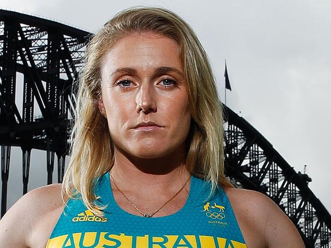 SYDNEY, AUSTRALIA - APRIL 19: Australian Olympian, Sally Pearson poses during the Australian Olympic Games Official Uniform Launch at the Park Hyatt Hotel on April 19, 2016 in Sydney, Australia. (Photo by Brendon Thorne/Getty Images)