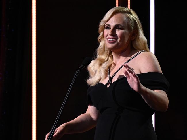 SYDNEY, AUSTRALIA - DECEMBER 07: Rebel Wilson speaks during the 2022 AACTA Awards Presented By Foxtel Group at the Hordern on December 07, 2022 in Sydney, Australia. (Photo by James Gourley/Getty Images for AFI)