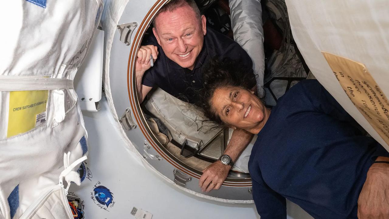 Butch Wilmore and Suni Williams have been living on the International Space Station since June. Picture: NASA/AFP