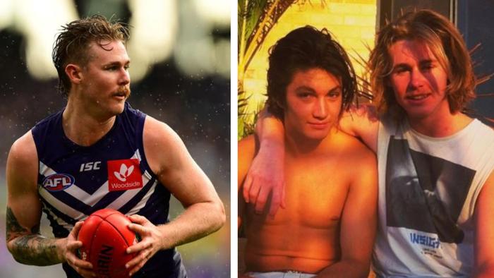 Tom Barrass paid tribute to Cam McCarthy. Photo: Getty Images and Instagram