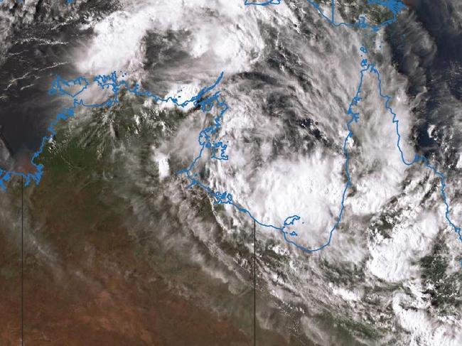 Cloud formation where Tropical Cyclone Esther was expected to form. Picture: Bureau of Meteorology