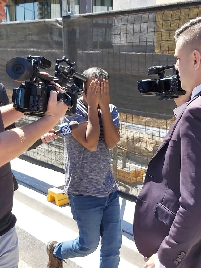 Arun Kumar Venugopalan, 38, of Page, leaves the ACT Magistrates Court after being granted bail. PICTURE: Craig Dunlop