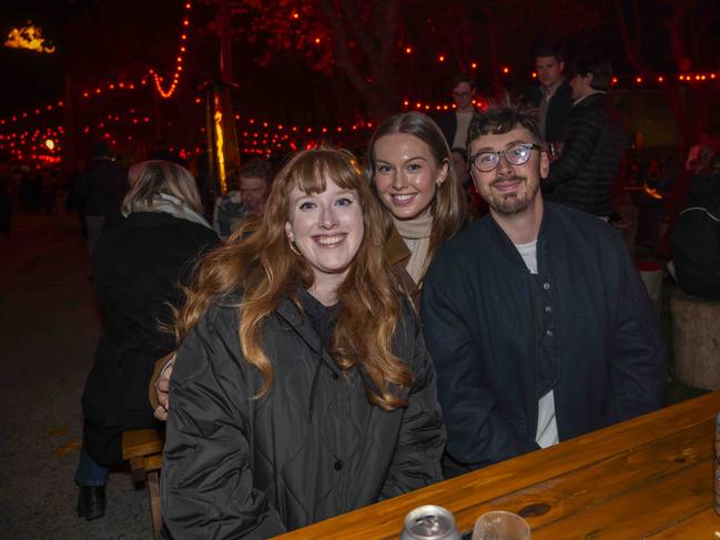 Nina Cumper, Stephanie Allanby and Brad Conlan at Winter Feast 2025 in Hobart. Picture: Caroline Tan