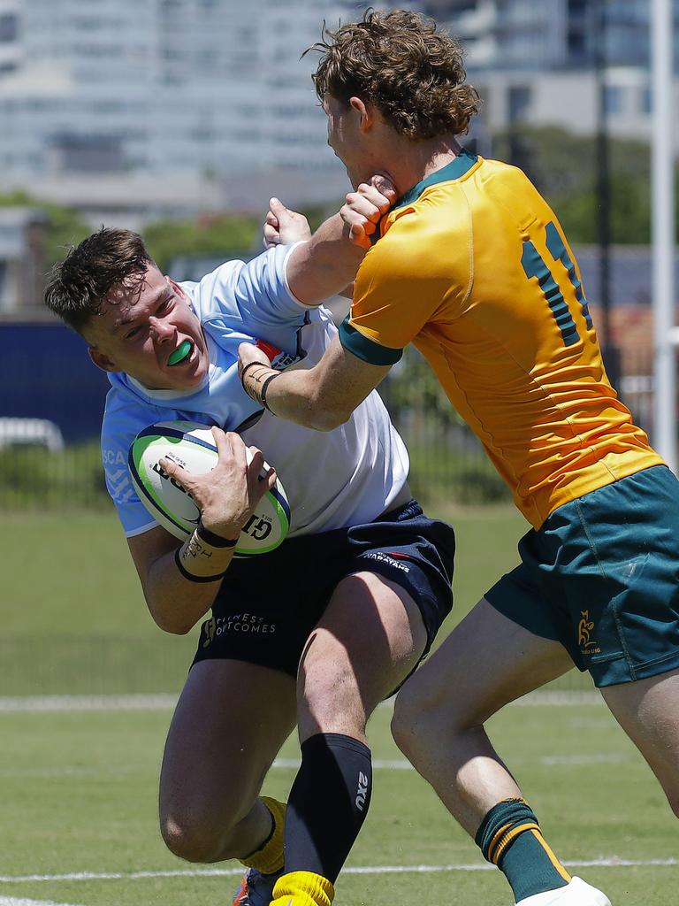 Action from the Australian U16s v NSW Waratahs U17s match