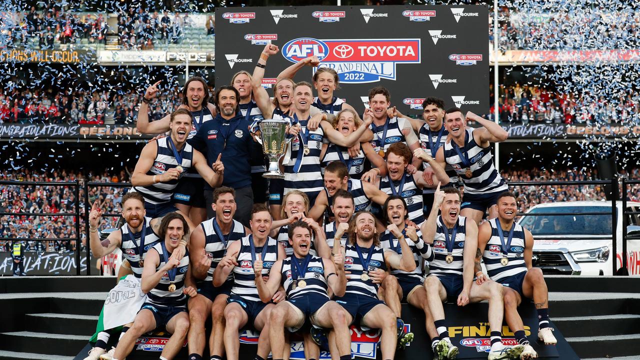 The 2022 AFL Grand Final Premiers. Photo by Michael Willson/AFL Photos via Getty Images)