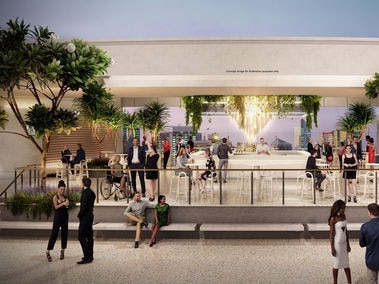 Artist Impression of SkyDeck bar Cicada Blu, set to open this Thursday night. Image Credit: Queens Wharf Brisbane