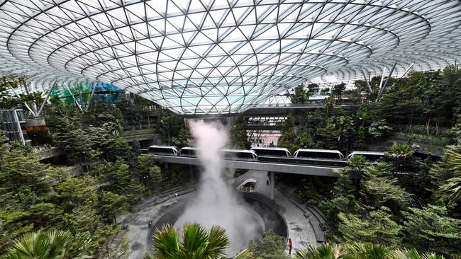 Can we get something like this at our airport please? The new Changi Jewel complex at the Changi international airport. Picture: Roslan Rahman