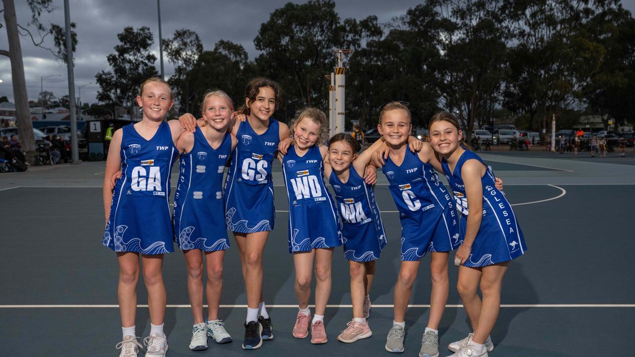 Anglesea White under-11 netball team.