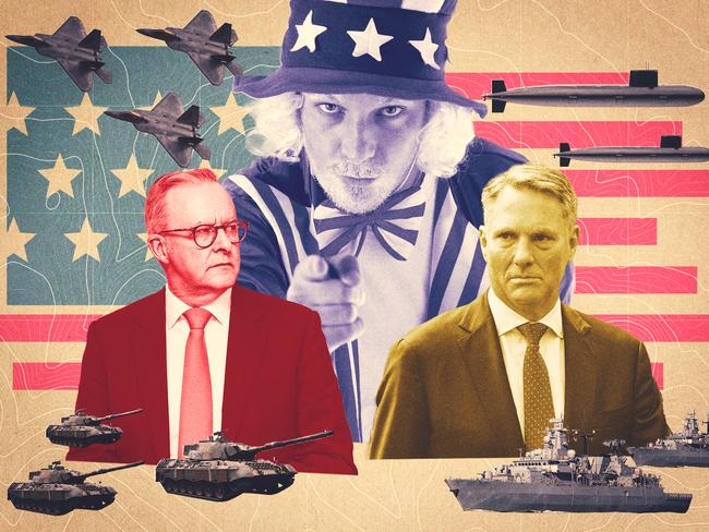 Anthony Albanese and Richard Marles are facing the wrath of Uncle Sam. Artwork by Frank Ling.