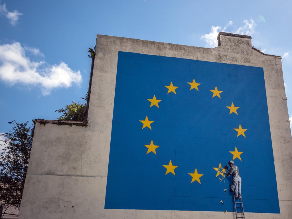 Banksy’s Brexit mural in Dover. Picture: Bestpix