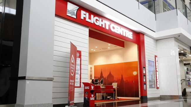 Flight Centre at Orion Shopping Centre, Springfield, Brisbane. Picture: AAP/ Josh Woning.