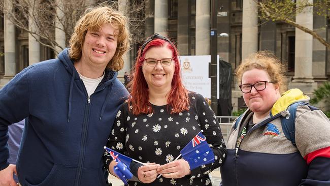 At Parliament House in North Terrace, people witnessed the proclamation of King Charles III. Picture: Matt Loxton