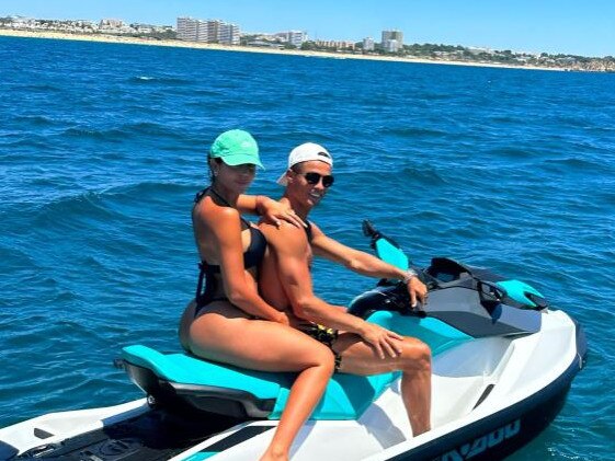 Soccer superstar Cristiano Ronaldo's and Georgina jetskiing off the coast in Alvor, Portimao Picture: Instagram