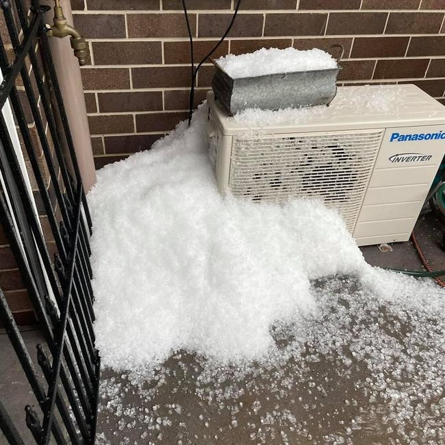 The aftermath of the hailstorm at Highfields, Toowoomba. Picture: Liz/@RACQofficial