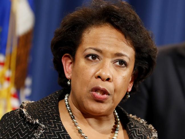 James Comey said he went public with the results of the Hillary Clinton email probe after Attorney-General Loretta Lynch met with Bill Clinton. Picture: Getty