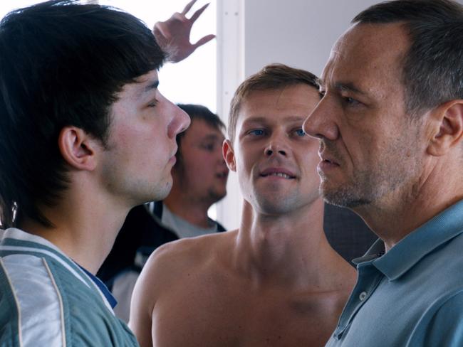 Lots of tension ... Kirill Emelyanov, Daniil Vorobyov and Olivier Rabourdin in a scene from Eastern Boys.