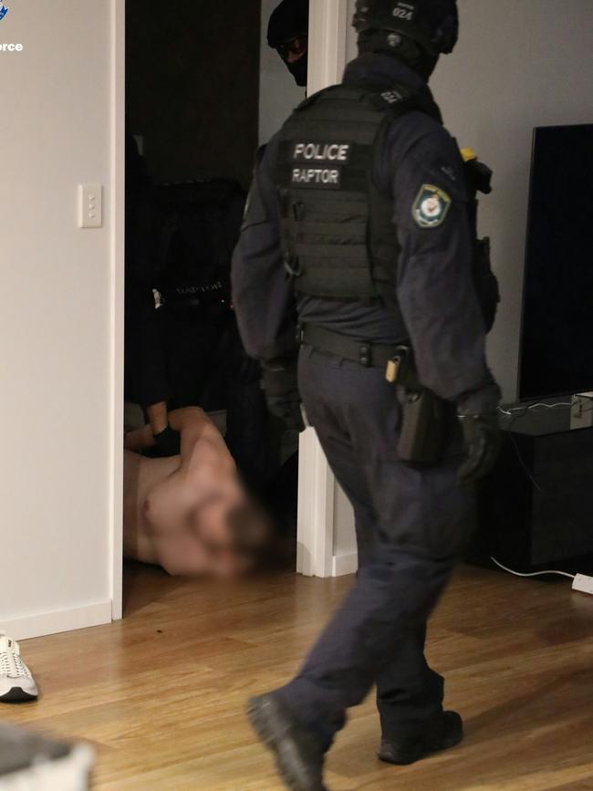 Police swept the man's home. Picture: NSW Police