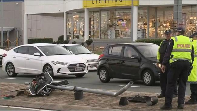 Police at the scene of the crash. Picture: Nine Gold Coast News.