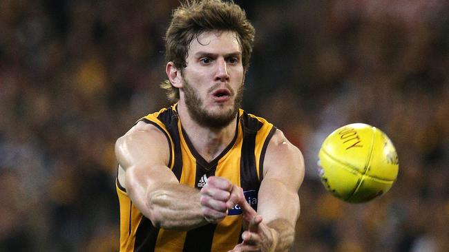 Hawthorn's Grant Birchall was pick 14 in 2005. Picture: George Salpigtidis