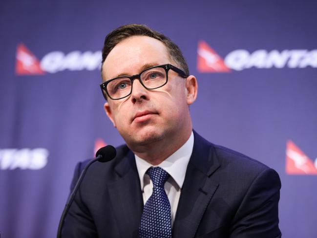 23/02/2016 : CEO of Qantas. Allan Joyce announces record profits in the half yearly results. The Australian / Renee Nowytarger Sydney.