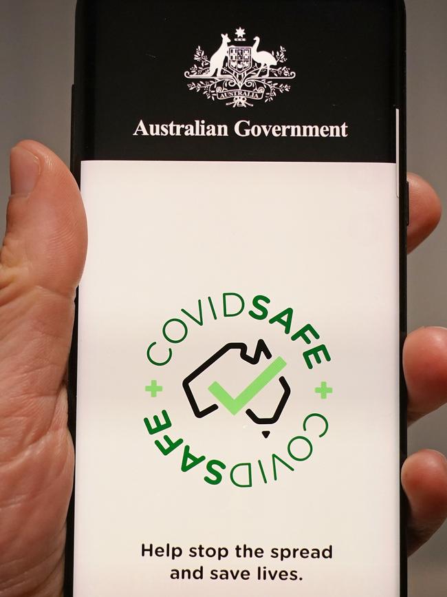 The Australian Government's 'COVIDSafe' app. Picture: AAP