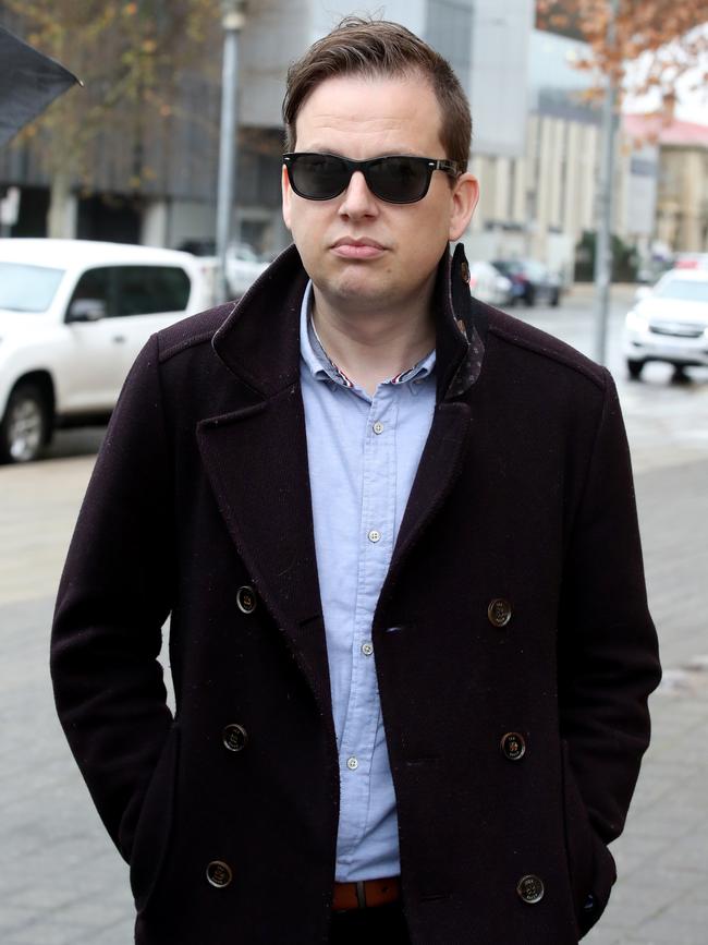 Benjamin John Waters leaves the Adelaide Magistrates Court during an earlier appearance. Picture: NCA NewsWire / Kelly Barnes