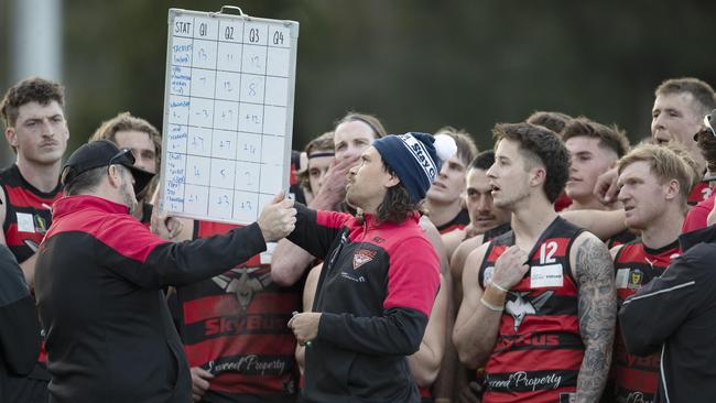 Lauderdale coach Allen Christensen has put the Bombers through to a grand final in just his second year at the helm. Picture: Chris Kidd