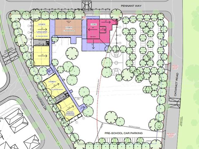 A design of the layout for the proposed primary school. Picture: NSW Government