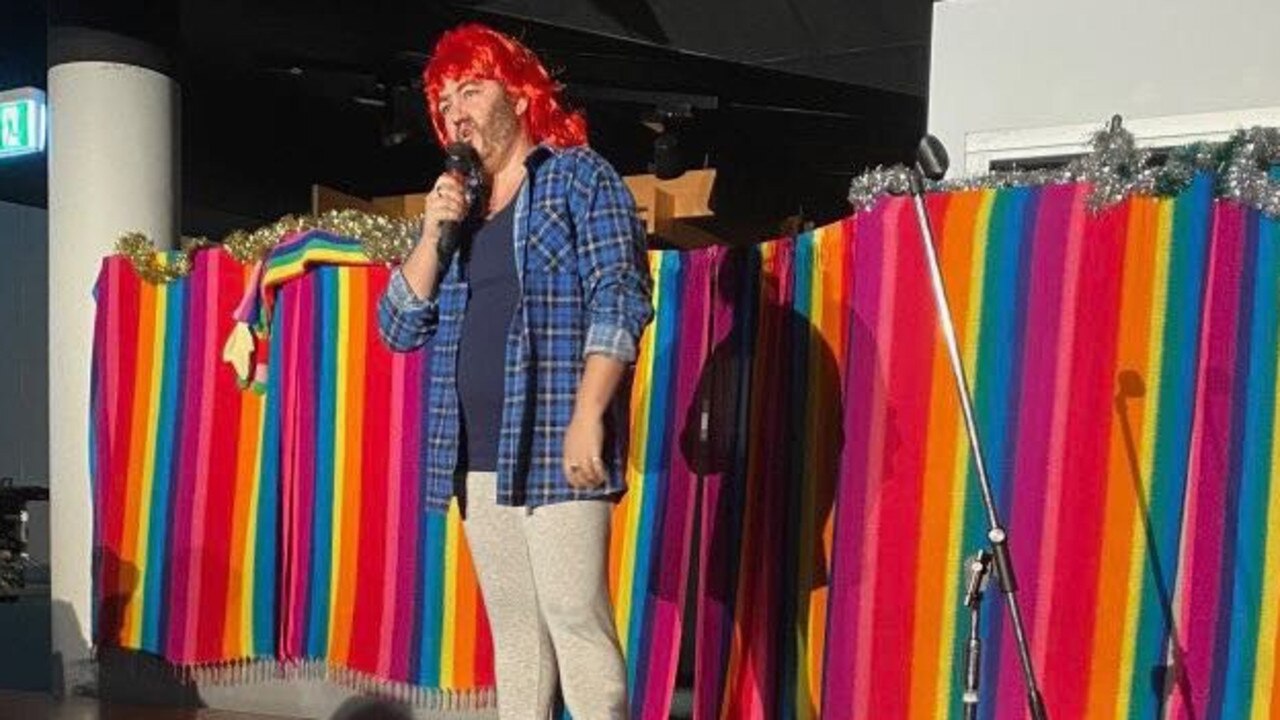 Anna Brennan as drag king Chris Spanklin. Photo: Charleene Berry.