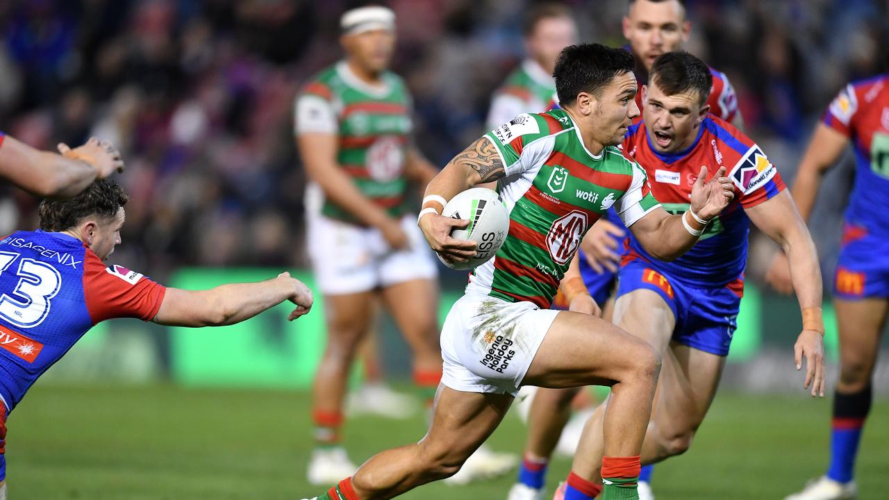 Kodi Nikorima starred in South Sydney's win over Newcastle on Friday night. Credit: NRL Images.