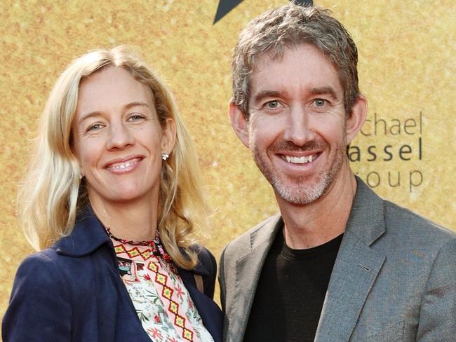 SYDNEY, AUSTRALIA - MARCH 27: Kim Jackson and Scott Farquhar attend the Australian premiere of Hamilton at Lyric Theatre, Star City on March 27, 2021 in Sydney, Australia. (Photo by Don Arnold/WireImage)