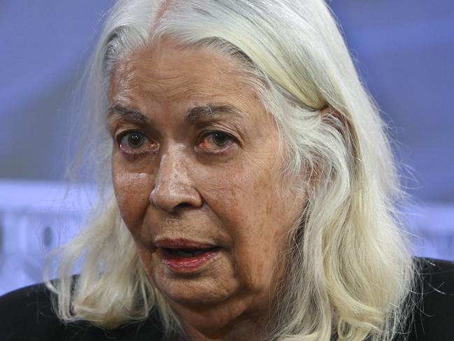 CANBERRA, AUSTRALIA, NewsWire Photos. SEPTEMBER 6, 2023: Distinguished Professor Marcia Langton, Anthropologist, Geographer & Academic addresses the the National Press Club of Australia in Canberra. Picture: NCA NewsWire / Martin Ollman