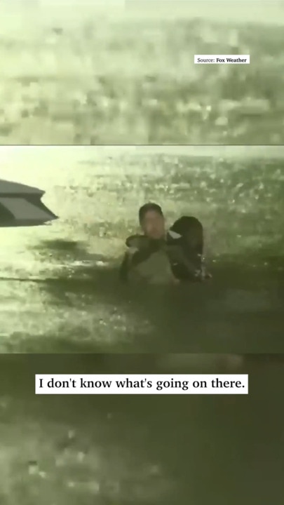 Reporter saves woman stuck in flood from Hurricane Helene