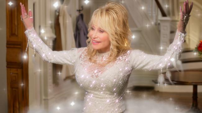 Dolly Parton as Angel in Christmas on the Square.