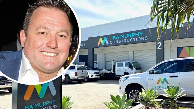 BA Murphy Constructions boss Ben Murphy. The Sunshine Coast-based construction firm went into liquidation on December 21, 2021.