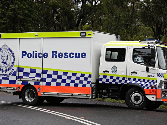 Police Rescue arrive at Mount Wilson RFS head quarters to help in the retrieval of the bodies of 2 women canyoners who went missing yesterday in the Wollangambe River near Mount Wilson. on the 3rd of January. Picture: Adam Yip