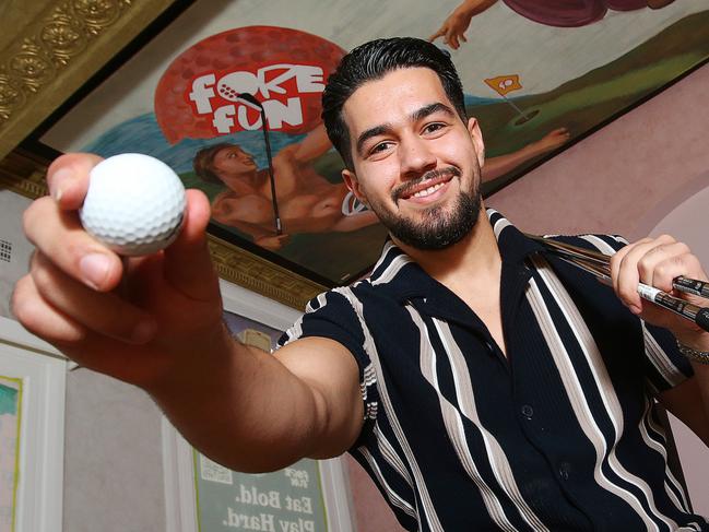 Mike Rahimi is starting up a mini golf venue on the corner of Moorabool and Ryrie St called Fore Fun - set for an April launch. He wants to give people in Geelong more entertainment options for a night out. Picture: Alan Barber