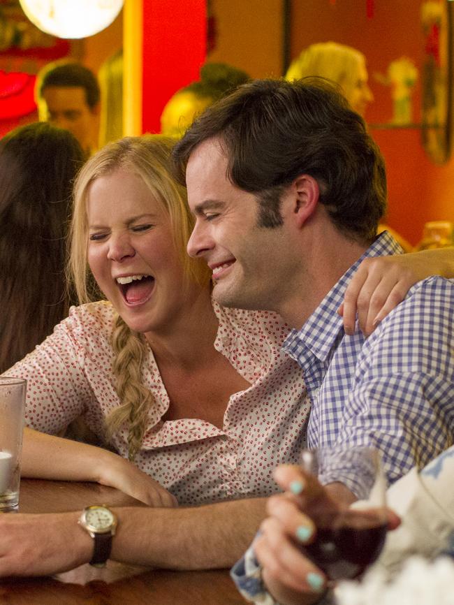 Amy Schumer and Bill Hader in Trainwreck.