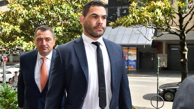 Greg Inglis arrives at court today. Picture: AAP