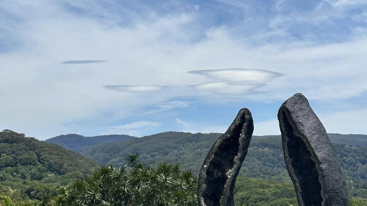 Some social media users seemed to think they were Lenticular clouds. Picture: Facebook / Supplied.