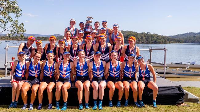 Trophy Pics - 2024 Brisbane Schoolgirl Rowing Association Championship. Photos by Stephen Archer.